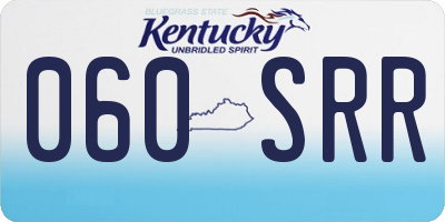 KY license plate 060SRR