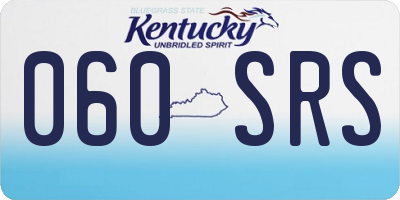 KY license plate 060SRS