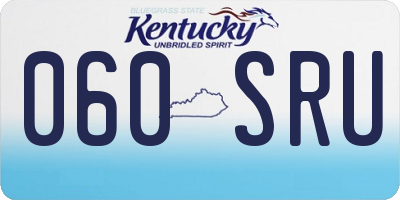 KY license plate 060SRU