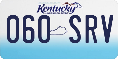 KY license plate 060SRV