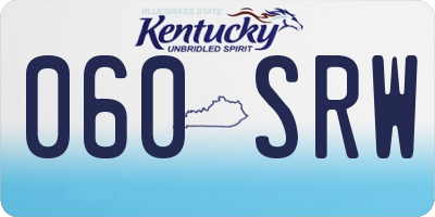 KY license plate 060SRW