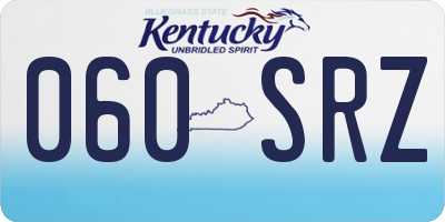 KY license plate 060SRZ