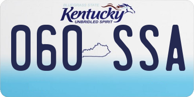 KY license plate 060SSA