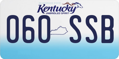 KY license plate 060SSB