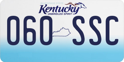 KY license plate 060SSC