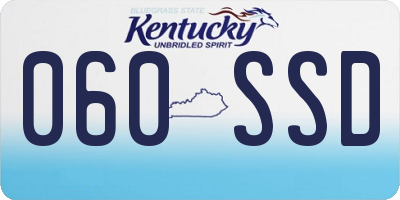 KY license plate 060SSD