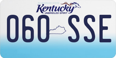 KY license plate 060SSE