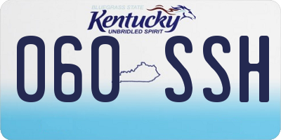 KY license plate 060SSH