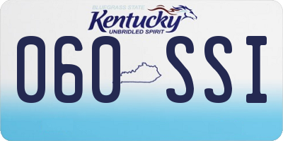 KY license plate 060SSI