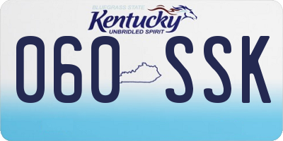 KY license plate 060SSK
