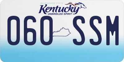 KY license plate 060SSM