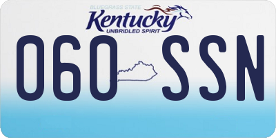 KY license plate 060SSN