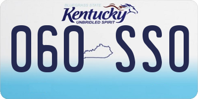 KY license plate 060SSO