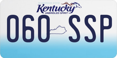 KY license plate 060SSP