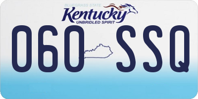 KY license plate 060SSQ