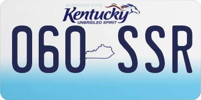KY license plate 060SSR