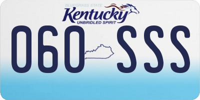 KY license plate 060SSS