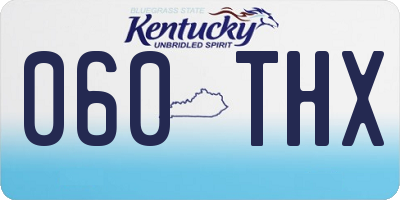KY license plate 060THX