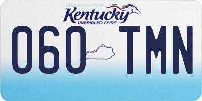 KY license plate 060TMN