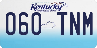 KY license plate 060TNM