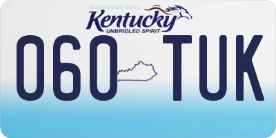 KY license plate 060TUK