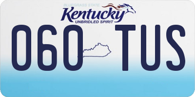 KY license plate 060TUS