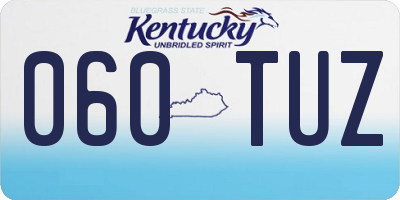 KY license plate 060TUZ