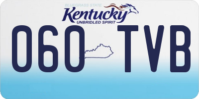 KY license plate 060TVB
