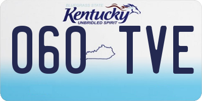 KY license plate 060TVE