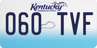 KY license plate 060TVF