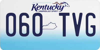 KY license plate 060TVG