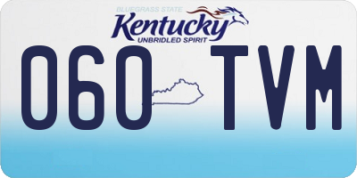 KY license plate 060TVM
