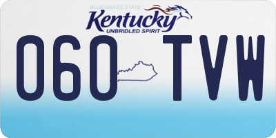 KY license plate 060TVW