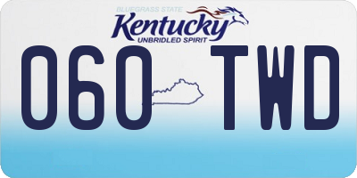 KY license plate 060TWD