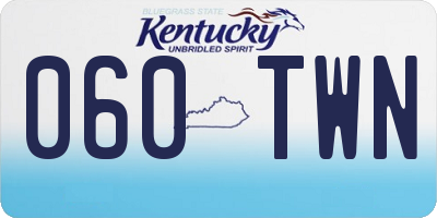 KY license plate 060TWN