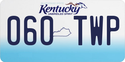 KY license plate 060TWP