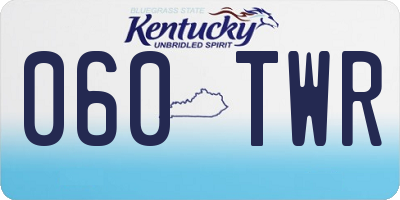 KY license plate 060TWR
