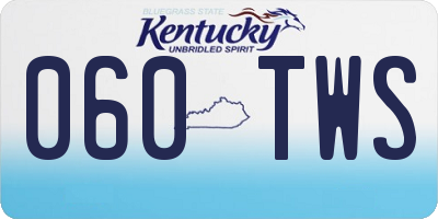 KY license plate 060TWS