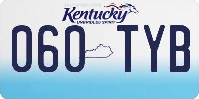 KY license plate 060TYB