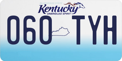 KY license plate 060TYH