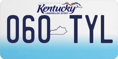 KY license plate 060TYL