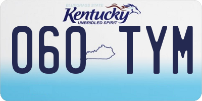 KY license plate 060TYM