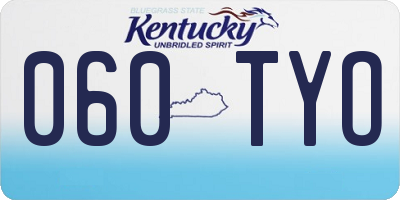 KY license plate 060TYO