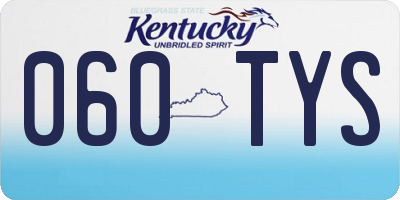 KY license plate 060TYS