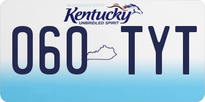 KY license plate 060TYT