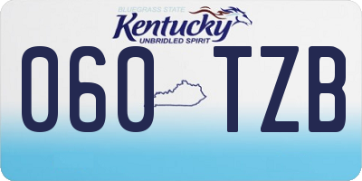 KY license plate 060TZB