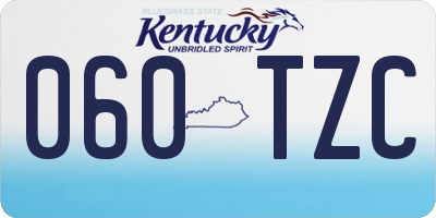 KY license plate 060TZC