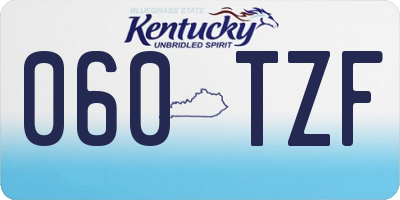 KY license plate 060TZF