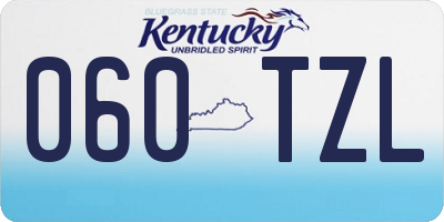 KY license plate 060TZL