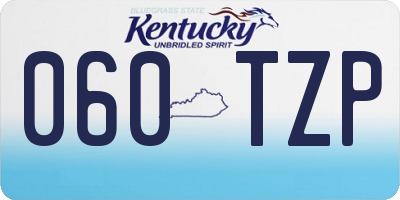KY license plate 060TZP